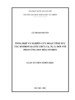 Luận án tiến sĩ hóa học: Tổng hợp và nghiên cứu hoạt tính xúc tác của hydrotalcite có chứa các kim loại chuyển tiếp Cu, Ni, Cr đối với phản ứng oxy hóa styren