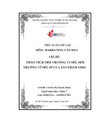 phân tích môi trường vi mô môitrường vĩ mô 4p của sản phẩm omo