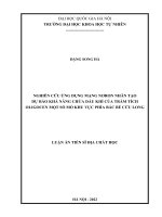 Luận án tiến sĩ địa chất học: Nghiên cứu ứng dụng mạng nơron nhân tạo dự báo khả năng chứa dầu khí của trầm tích Oligocen một số mỏ khu vực phía bắc bể Cửu Long