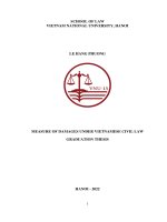 Khóa luận tốt nghiệp: Measure of damages under vietnamese civil law