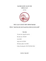 Tiểu luận: Quyền lực nhà nước là quyền lực chính trị căn bản nhất