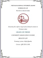 Khóa luận tốt nghiệp: Ensuring the right to legal aid of abused women in Vietnam today