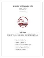 Tiểu luận: Bầu cử trong đời sống chính trị hiện đại