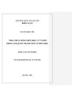 Khóa luận tốt nghiệp: Thỏa thuận đồng nhãn hiệu và ý nghĩa trong giải quyết tranh chấp về nhãn hiệu