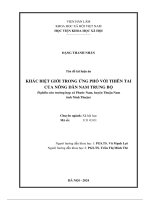 khác biệt giới trong ứng phó với thiên tai của nông dân nam trung bộ nghiên cứu trường hợp xã phước nam huyện thuận nam tỉnh ninh thuận