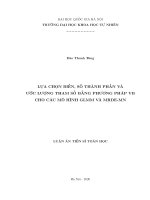Luận án tiến sĩ toán học: Lựa chọn biến, số thành phần và ước lượng tham số bằng phương pháp VB cho các mô hình GLMM và MRDE - MN
