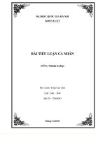 Tiểu luận: Đảng chính trị và Đảng cầm quyền. Vai trò của các Đảng chính trị trong đời sống chính trị hiện đại