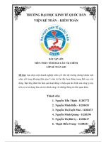 bài tập lớn môn phân tích báo cáo tài chính lựa chọn một doanh nghiệp niêm yết trên thị trường chứng khoán mới niêm yết trong khoảng thời gian 5 năm trở lại