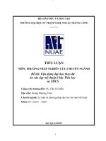 TIỂU LUẬN MÔN: PHƯƠNG PHÁP NGHIÊN CỨU CHUYÊN NGÀNH Đề tài: Vận dụng dạy học theo dự án vào dạy mỹ thuật ở bậc Tiểu học và THCS