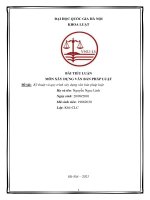 Tiểu luận: Kỹ thuật và quy trình xây dựng văn bản pháp luật