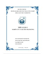 tiểu luận 1 nghiên cứu và dự báo thị trường nghiên cứu các nhân tố ảnh hưởng tới lòng trung thành của khách hàng đối với thương hiệu