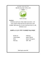 đánh giá kết quả thực hiện giao đất cấp giấy chứng nhận quyền sử dụng đất lâm nghiệp trên địa bàn xã sơn thành huyện na rì tỉnh bắc kạn