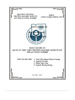 báo cáo đồ án quản lý thư viện trường đại học kinh tế kỹ thuật công nghiệp