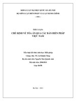 Tiểu luận: Chế định về tòa án qua các bản hiến pháp Việt Nam