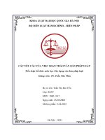 Tiểu luận: Các yêu cầu của việc soạn thảo văn bản pháp luật