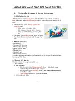 nhóm 5 kỹ năng giao tiếp bằng thư tín