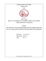 Tiểu luận: Phân tích so sánh các biện pháp phòng ngừa tham nhũng quy định trong UNCAC và trong Luật phòng chống tham nhũng (PCTN) 2018 của Việt Nam. Đánh giá về tính tương thích