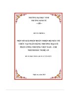 một số giải pháp hoàn thiện bộ máy tổ chức tại ngân hàng thương mại cổ phần công thương việt nam chi nhánh bắc nghệ an