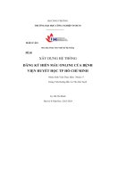 xây dựng hệ thống đăng ký hiến máu online của bệnhviện huyết học tp hồ chí minh