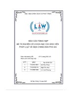 báo cáo tổng hợp đề tài nghiên cứu khoa học của sinh viên pháp luật về kiện chống bán phá giá