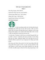 môn quản trị marketing giới thiệu starbucks