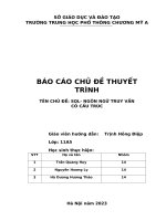 báo cáo chủ đề thuyết trình tên chủ đề sql ngôn ngữ truy vấn có cấu trúc