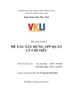 đồ án cơ sở 3 đề tài xây dựng app quản lý chi tiêu