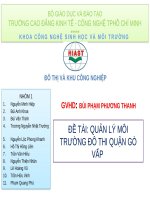 đề tài quản lý môi trường đô thi quận gò vấp