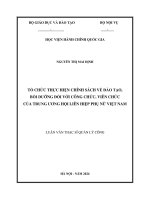 tổ chức thực hiện chính sách về đào tạo bồi dưỡng đối với công chức viên chức của trung ương hội liên hiệp phụ nữ việt nam