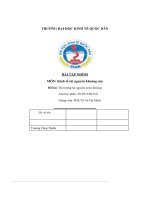 bài tập nhóm đề bài thị trường tài nguyên nước khoáng