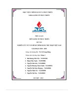 Tiểu Luận Môn Kinh Tế Phát Triển Nghiên Cứu Về Vấn Đề Bất Bình Đẳng Thu Nhập Việt Nam Giai Đoạn 2010 – 2020.Pdf