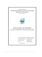 báo cáo thực tập cuối khoá tại công ty tnhh dịch vụ thương mại thanh hằng
