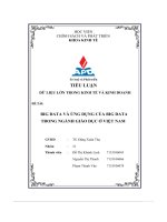 Tiểu Luận Dữ Liệu Lớn Trong Kinh Tế Và Kinh Doanh Đề Tài  Big Data Và Ứng Dụng Của Big Data Trong Ngành Giáo Dục Ở Việt Nam.pdf