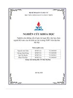 nghiên cứu những yếu tố gây trở ngại đến việc lựa chọn ngành kế toán của thí sinh tại các trường thpt trên địa bàn hà nội