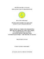 phân tích các nhân tố ảnh hưởng đến quyết định gửi tiền tiết kiệm của khách hàng cá nhân tại ngân hàng thương mại cổ phần quân đội chi nhánh an giang