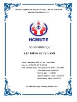 nghiên cứu và phát triển code lập trình cho xe tự hành có thể bám đường và tránh được vật cản