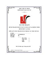 bài thu hoạch hồ sơ tranh chấp về xử lý kỉ luật lao động theo hình thức sa thải