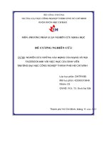 tiểu luận nghiên cu những tc động của mạng xã hội facebook đối với việc học của sinh viên trường đại học công nghiệp thành phố hồ chí minh