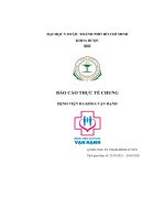 báo cáo thực tế chung bệnh viện đa khoa vạn hạnh