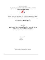 tiểu luận đề tài đánh giá những khó khăn trong giaotiếp của tân sinh viên iuh