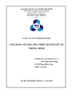 LUẬN VĂN TỐT NGHIỆP ĐẠI HỌC - ỨNG DỤNG MÃ HÓA RSA THIẾT KẾ BÃI GIỮ XE THÔNG MINH - TRƯỜNG ĐẠI HỌC BÁCH KHOA TPHCM