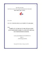 tiểu luận nghiên cứu về một số vấn đề liên quan đến quyết định khởi nghiệp của sinh viên trên địa bàn thành phố hồ chí minh