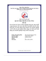 tiểu luận hãy trình bày các hoạt động kinh doanh của doanh nghiệp và đề xuất các giải pháp nhằm nâng cao hiệu quả hoạt động của doanh nghiệp trong chuỗi cung ứng