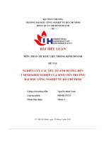 tiểu luận nghiên cứu các yếu tố ảnh hưởng đến ý định khởi nghiệp của sinh viên trườngđại học công nghiệp tp hồ chí minh 2