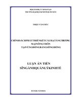 Chính sách phát triển kết cấu hạ tầng thương mại nông thôn tại vùng Đồng bằng sông hồng