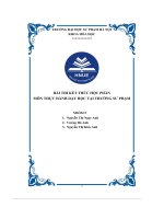 bài thi kết thúc học phần môn thực hành dạy học tại trường sư phạm