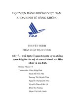 đề tài chế định về quan hệ giữa vợ và chồng quan hệ giữa cha mệ và con cái theo luật hôn nhân và gia đình