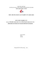 tiểu luận tìm hiểu hậu quả của tình trạng bạo lực giađình đối với trẻ em ở thành phố hồ chí minh