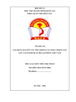 Vận dụng nguyên tắc tôn trọng lẫn nhau trong quan hệ lao Động việt nam
