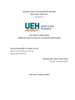 BÀI THI QUÁ TRÌNH NHÓM IMPROVING MENTAL HEALTH AND POSITIVE BEHAVIOUR